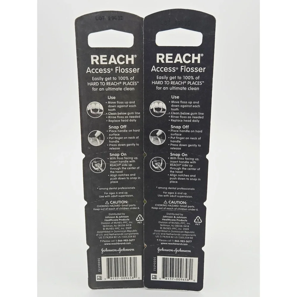Reach Access Flosser Refill Heads Fresh Mint Crystals 28 Count 2 Pack - 56 Total